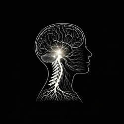 Metáfora visual del sistema nervioso regulado como contenedor de nuevas realidades.